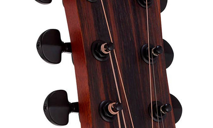dreadnought guitar, spruce top, mahogany back & sides, amara ebony fb, natural