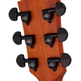 dreadnought guitar, spruce top, mahogany back & sides, amara ebony fb, natural