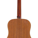dreadnought guitar, spruce top, mahogany back & sides, amara ebony fb, natural