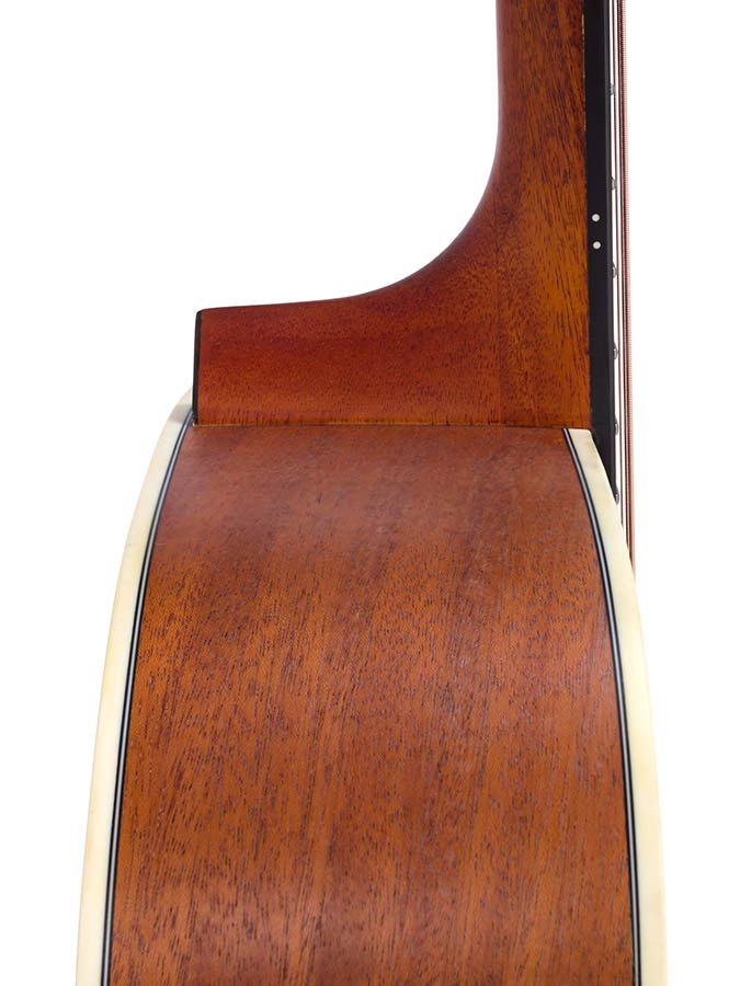 dreadnought guitar, spruce top, mahogany back & sides, amara ebony fb, natural