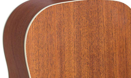 dreadnought guitar, spruce top, mahogany back & sides, amara ebony fb, natural
