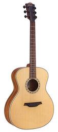 auditorium guitar, spruce top, mahogany back & sides, amara ebony fb, natural