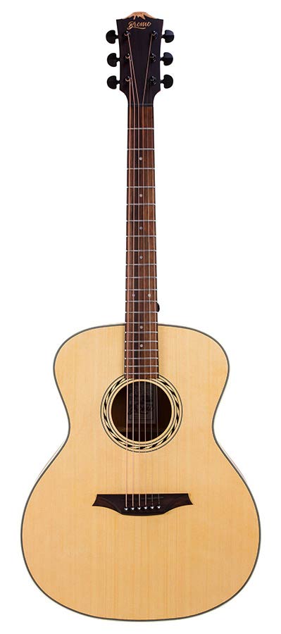 auditorium guitar, spruce top, mahogany back & sides, amara ebony fb, natural