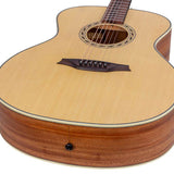 auditorium guitar, spruce top, mahogany back & sides, amara ebony fb, natural