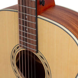 auditorium guitar, spruce top, mahogany back & sides, amara ebony fb, natural