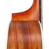 auditorium guitar, spruce top, mahogany back & sides, amara ebony fb, natural
