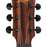 auditorium guitar, spruce top, mahogany back & sides, cutaway with EQ, amara ebony fb, natural