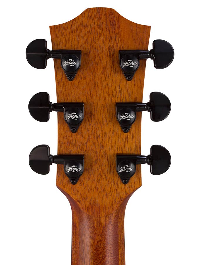 auditorium guitar, spruce top, mahogany back & sides, cutaway with EQ, amara ebony fb, natural