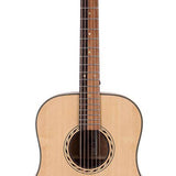 dreadnought guitar with solid spruce top, mahogany back & sides, amara ebony fb, natural