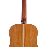dreadnought guitar with solid spruce top, mahogany back & sides, amara ebony fb, natural