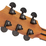 auditorium guitar with solid mahogany top, mahogany back& sides, amara ebony fb, natural