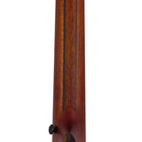 auditorium guitar with solid top, mahogany back & sides, cutaway with EQ, amara ebony fb, natural