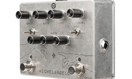 MICHELANGELO overdrive plus, handbuilt analog effects pedal, w/ boost, blend and clipping selector