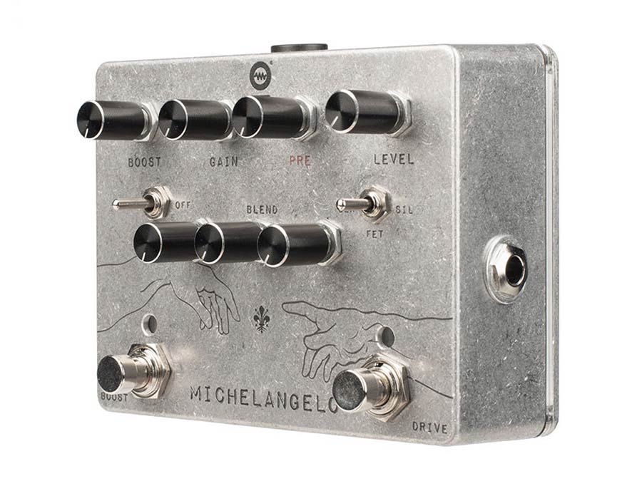 MICHELANGELO overdrive plus, handbuilt analog effects pedal, w/ boost, blend and clipping selector