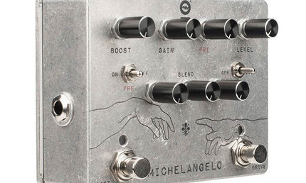 MICHELANGELO overdrive plus, handbuilt analog effects pedal, w/ boost, blend and clipping selector