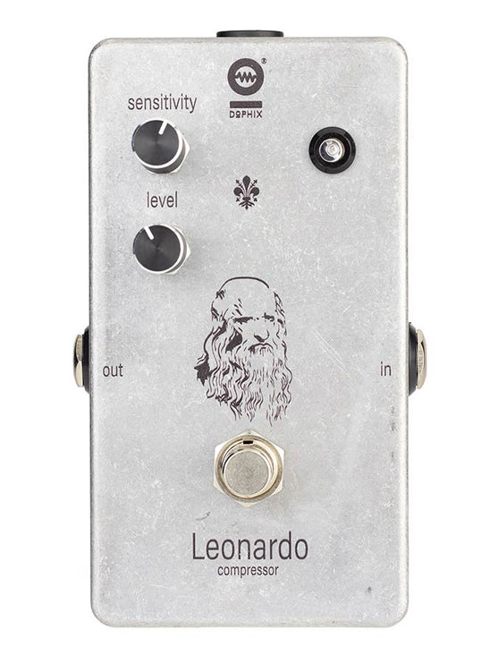 LEONARDO compressor, handbuilt analog effects pedal, adjustable sensitivity, wide compression range