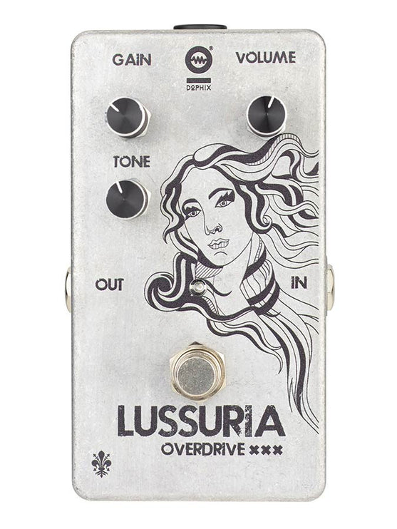 LUSSURIA overdrive, handbuilt analog effects pedal, dynamic low to mid-gain overdrive