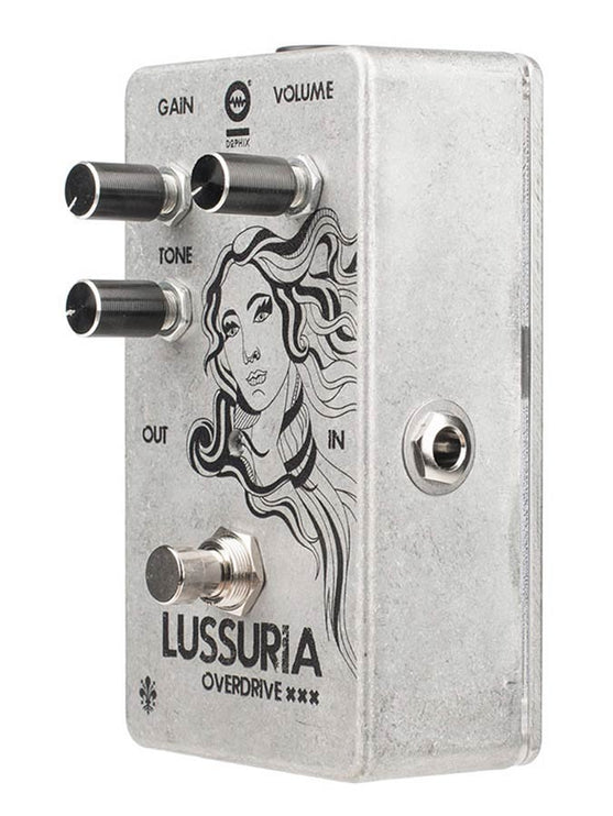 LUSSURIA overdrive, handbuilt analog effects pedal, dynamic low to mid-gain overdrive