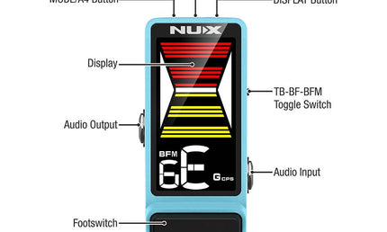 tuner pedal FLOW TUNE, blue