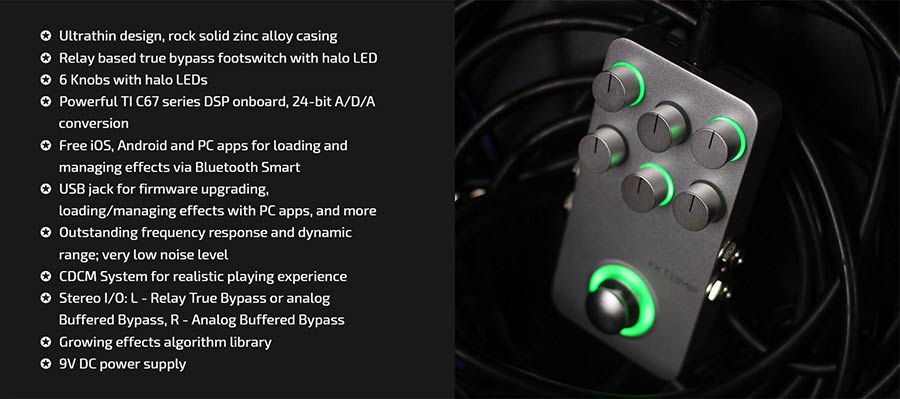 HoTone - XP-10 - Modeling Multi-Effect Pedal XTOMP controlled by IOS or Android device (bluetooth)
