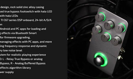 modeling multi-effect pedal XTOMP controlled by IOS or Android device (bluetooth)