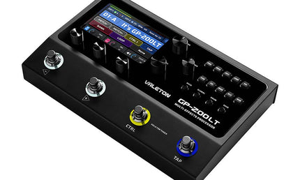 multi-effects processor with IR + amp/cab simulation + effects + looper + audio interface, 9V PSU