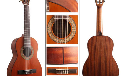 classic guitar solid Canadian cedar top + sapele, open pore finish - BAMBINO 530mm scale