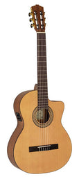 classic guitar solid Canadian cedar top + sapele, open pore finish - cutaway and Fishman Clasica II