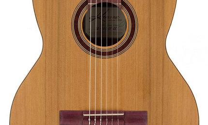 classic guitar solid cedar and sapele, open pore finish