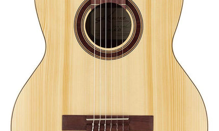 classic guitar solid spruce and sapele, open pore finish