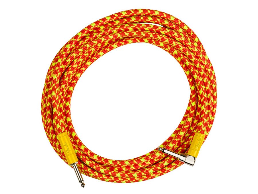 Fender - 990818282 - 18.6Ft Angled Instrument Cable, Orange