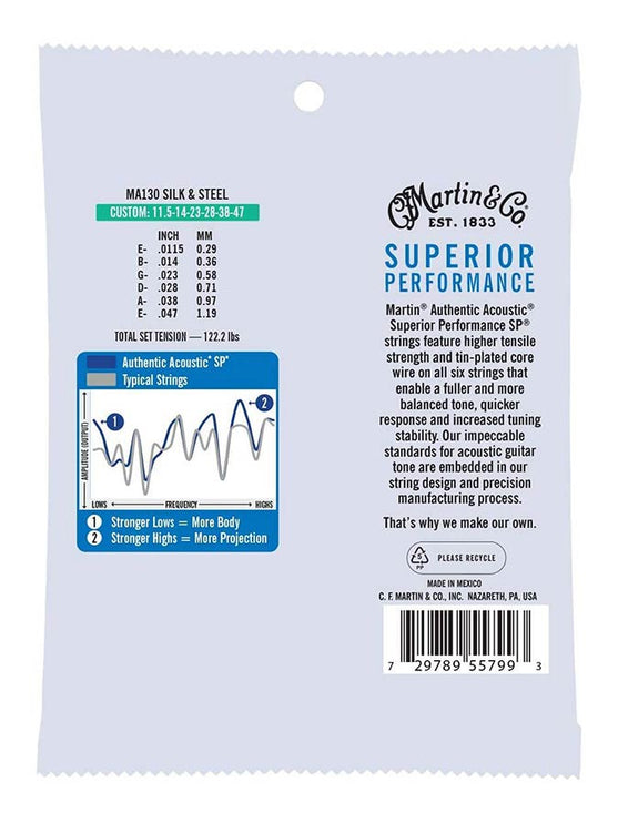 Martin - MA130 - String Set Silk & Steel Phosphor Bronze