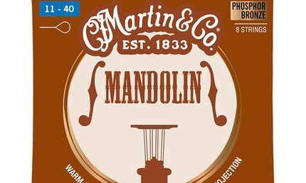 string set mandolin phosphor bronze wound, medium 011-011-015-015-026-026-040-040