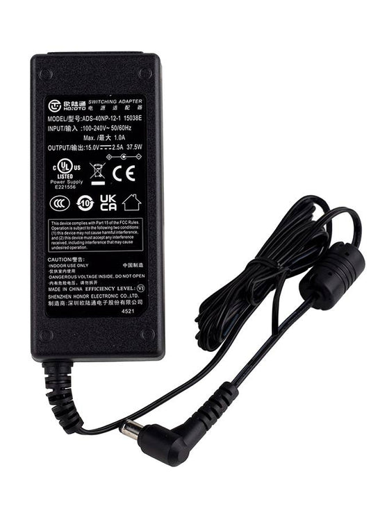 power supply 15v 2500mA,  tip negative, (AC-25, MIGHTY-20BT, MIGHTY-SPACE)