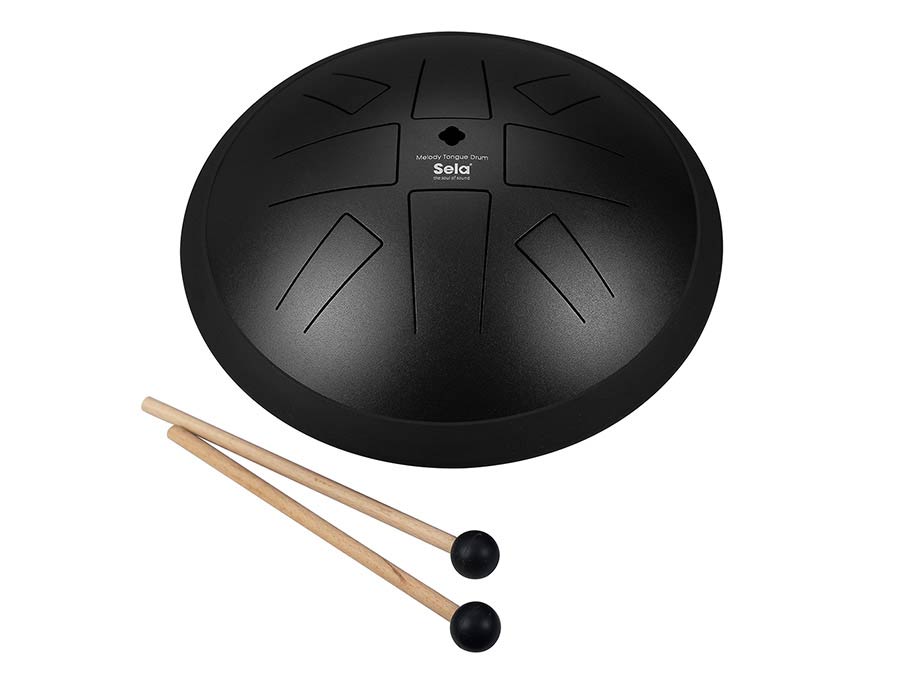 tongue drum 10", 8 tongues, A Hirajoshi, black