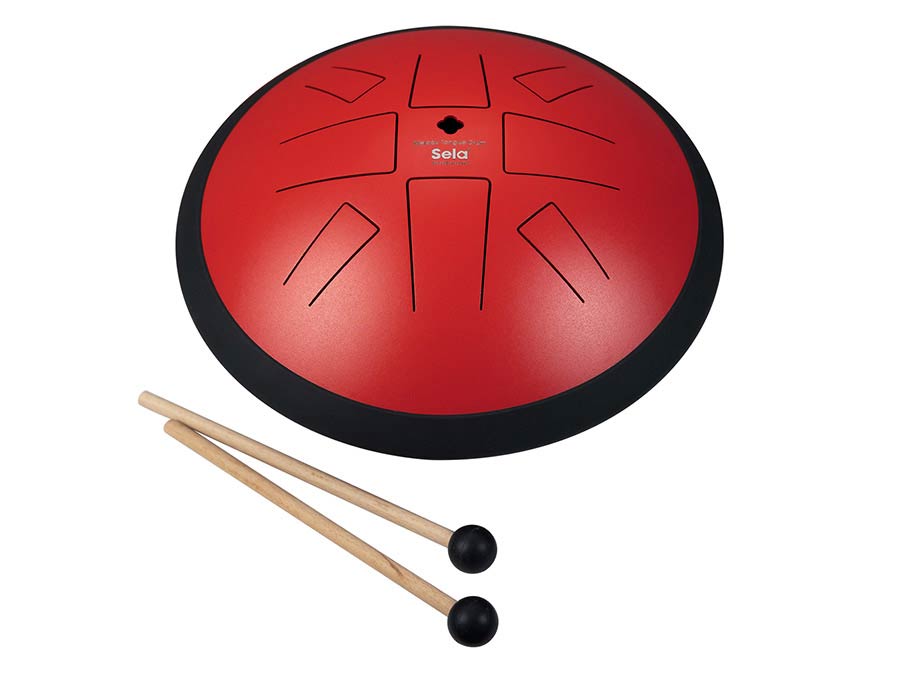 tongue drum 10", 8 tongues, C Pygmy, red