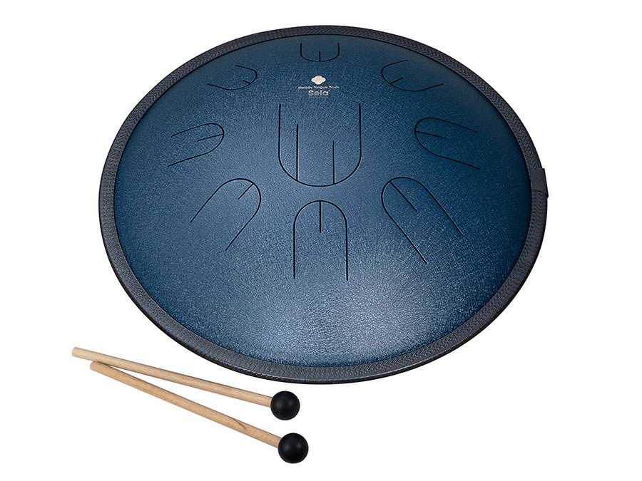 tongue drum 14", 9 tongues, D Amara, navy blue