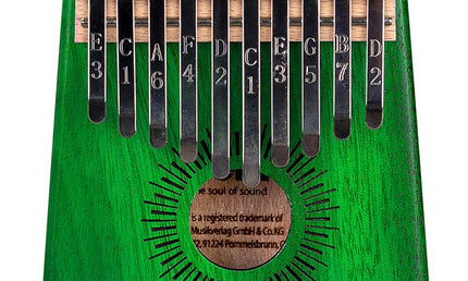 kalimba 'Mahogany 10' green