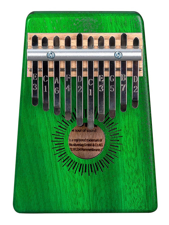 kalimba 'Mahogany 10' green