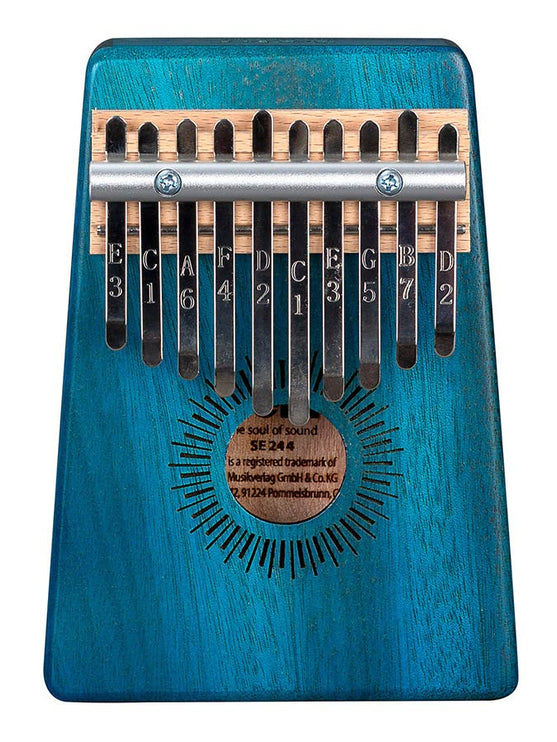 kalimba 'Mahogany 10' blue