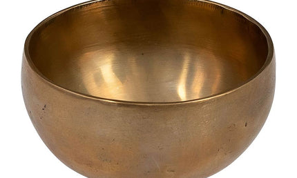 brass singing bowl 12cm, with mallet - felt ring - cotton bag