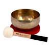 brass singing bowl 15cm, with mallet - felt ring - cotton bag