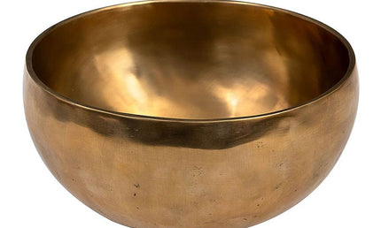 brass singing bowl 17cm, with mallet - felt ring - cotton bag