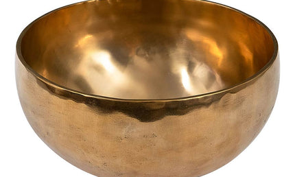 brass singing bowl 19cm, with mallet - felt ring - cotton bag