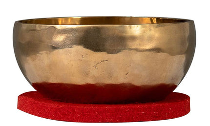 brass singing bowl 19cm, with mallet - felt ring - cotton bag