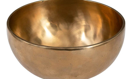 brass singing bowl 22cm, with mallet - felt ring - cotton bag