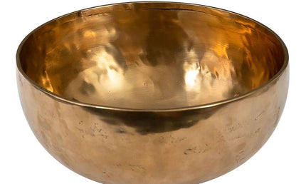 brass singing bowl 26cm, with mallet - felt ring - cotton bag