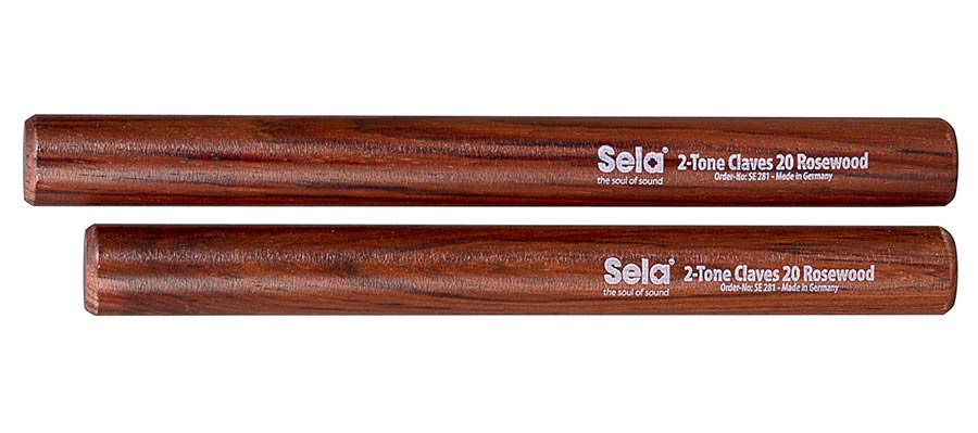 2-tone claves 20mm, rosewood