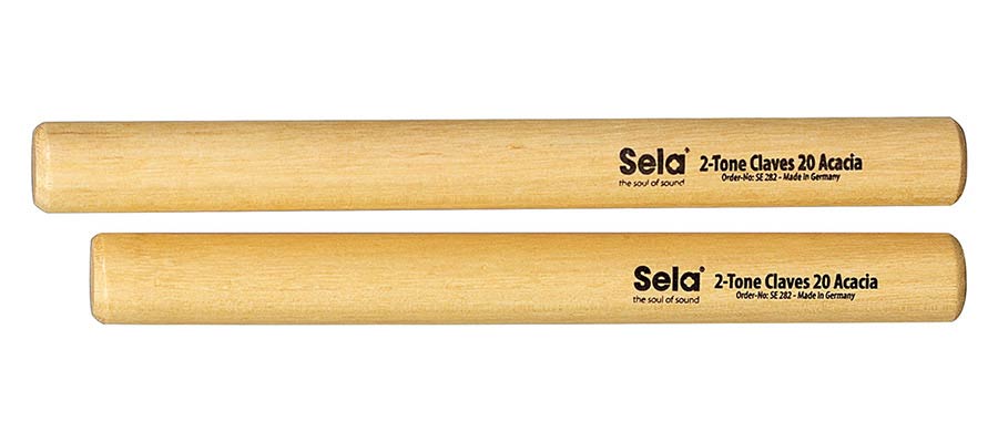 2-tone claves 20mm, acacia