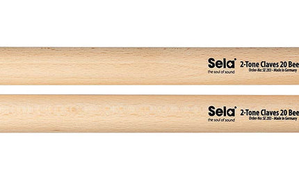 2-tone claves 20mm, beech